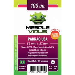 Sleeve Meeple Vírus Padrão USA (56mm x 87mm) image