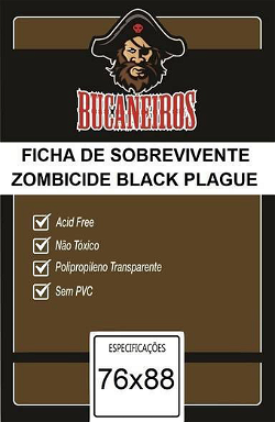 Hüllen Customizados Bucaneiros: Überlebende Chips Zombicide Black Plague 76 x 88 mm. image
