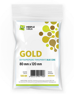 Sleeves Meeple Virus Blue Core Gold (80 X 120Mm) image