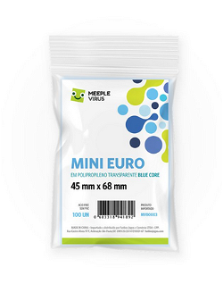 Sleeves Meeple Virus Blue Core Mini Euro  (45X65Mm) image