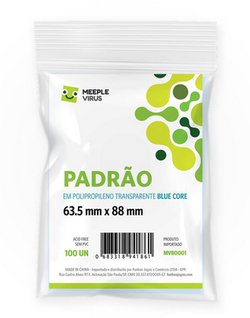 Sleeves Meeple Virus Blue Core Padrão image