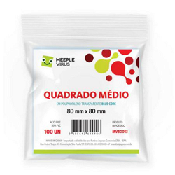 袖套Meeple病毒蓝色核心Quadrado Médio（80X80毫米） image
