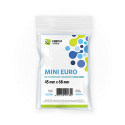Sleeves Meeple Virus: Mini Euro 45 X 68 Mm (Blue Core)