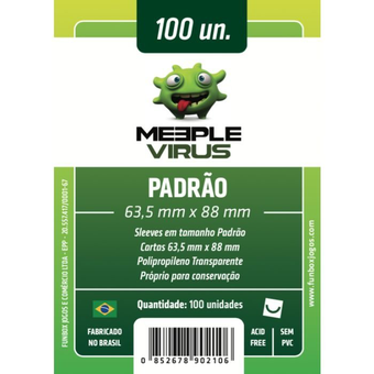 Manches Meeple Virus : Standard (63,5 X 88 mm) - Pack de 100 image