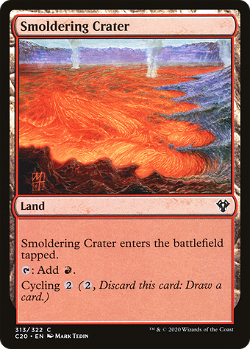 Dampfender Krater