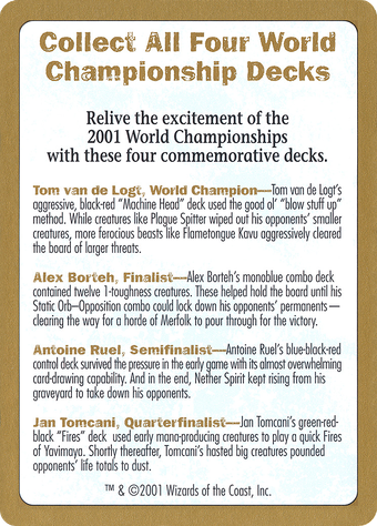 Anuncio de los Campeonatos del Mundo de 2001 image