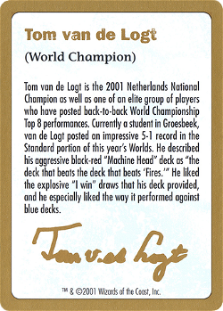 Tom van de Logt Bio (2001) image