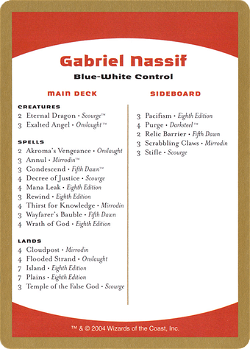 Liste de deck de Gabriel Nassif