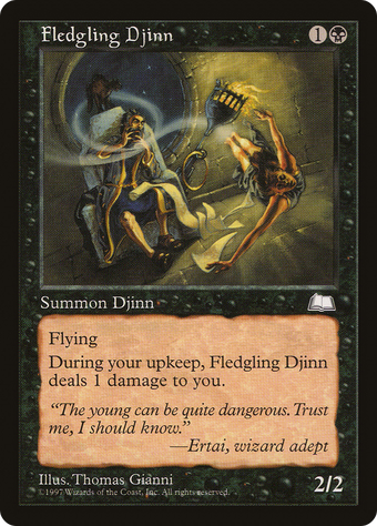 Retono De Djinn Fledgling Djinn Magic The Gathering Mtg