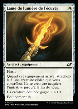 Lame de lumière de l'écuyer image