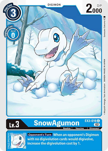 SnowAgumon EX3-016 Crop image Wallpaper