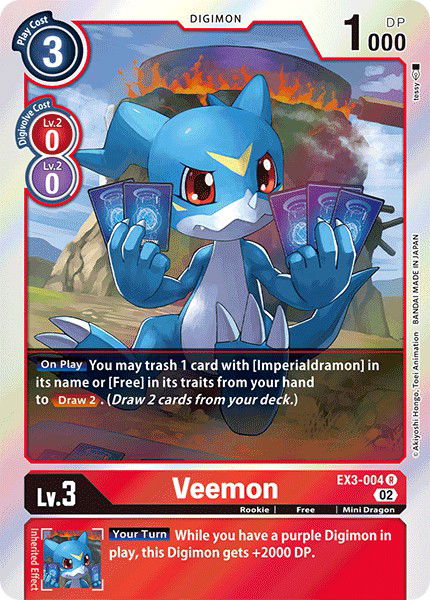 Veemon EX3-004 Crop image Wallpaper