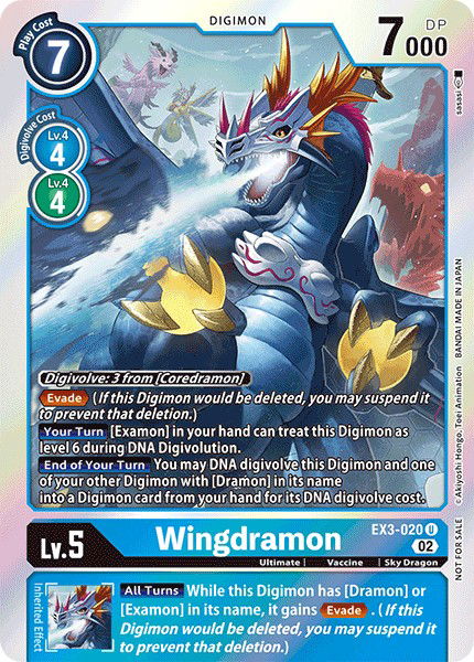 Wingdramon EX3-020 Crop image Wallpaper