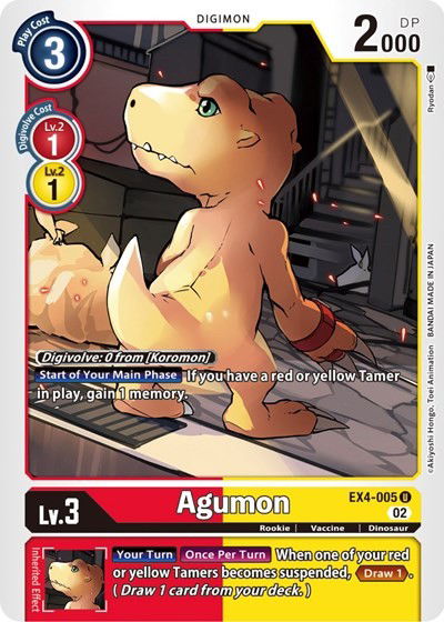 Agumon - EX4-005 Crop image Wallpaper