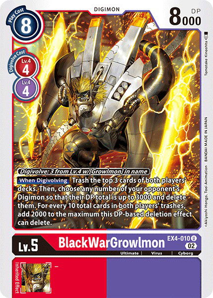 BlackWarGrowlmon EX4-010 Crop image Wallpaper