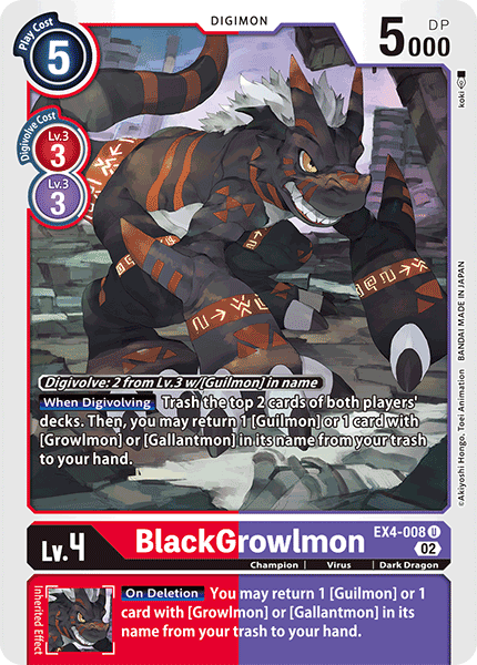 BlackGrowlmon EX4-008 Full hd image