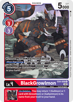 BlackGrowlmon EX4-008 image