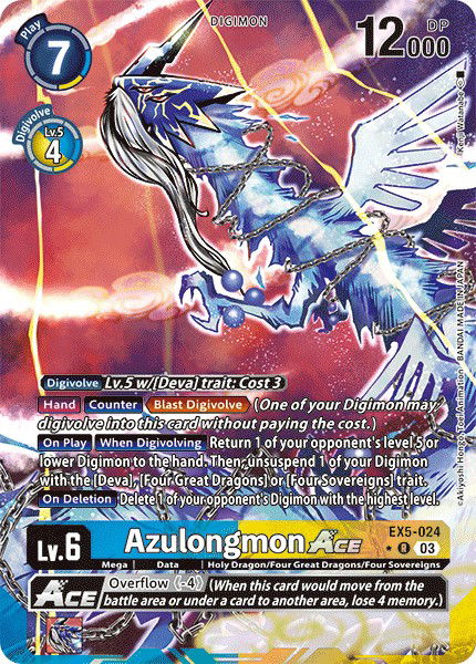 Azulongmon ACE EX5-024 Crop image Wallpaper