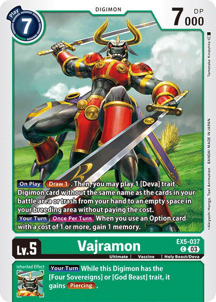 Vajramon EX5-037 Crop image Wallpaper