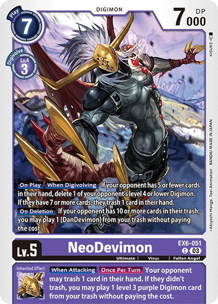 NeoDevimon EX6-051 Crop image Wallpaper