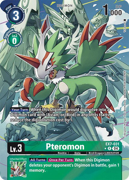 Pteromon EX7-031 Crop image Wallpaper