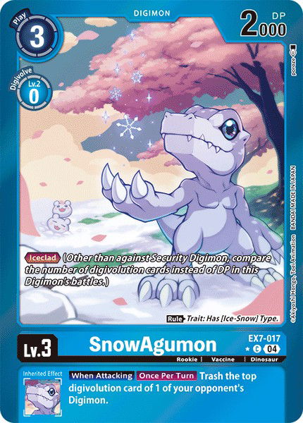 SnowAgumon EX7-017 Crop image Wallpaper