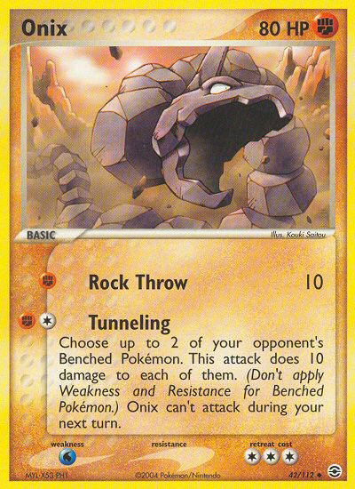 Onix RG 42  Pokemon TCG POK Cards