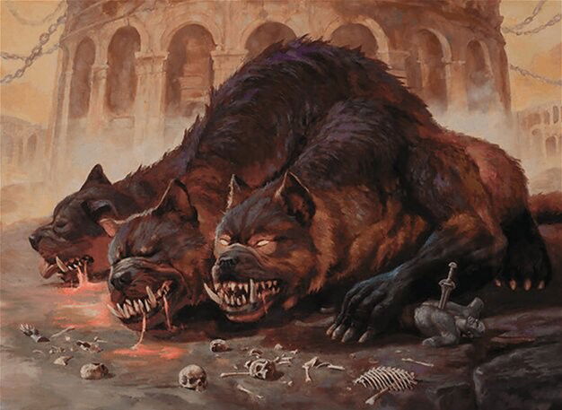 Slumbering Cerberus Crop image Wallpaper