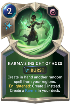 Karma's Insight of Ages