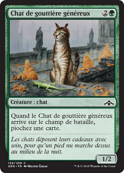 Chat de gouttière généreux