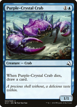 Crabe aux cristaux violets