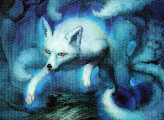 Nine-Tail White Fox Crop image Wallpaper