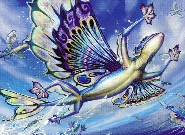 Vivid Flying Fish Crop image Wallpaper