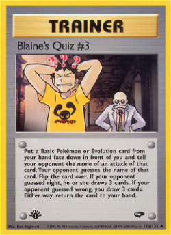 Le quiz de Blaine n°3 G2 112