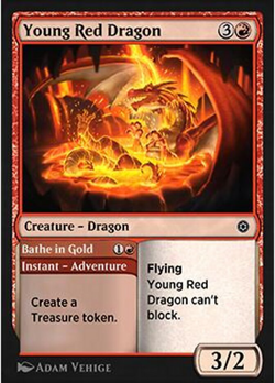 Young Red Dragon // Bathe in Gold image