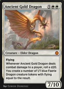 Dragón de oro anciano