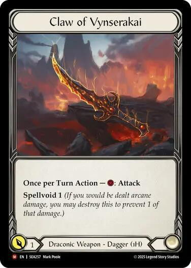 Claw of Vynserakai ヴィンセラカイの爪 CF fab Claw of Vynserakai | Flesh and Blood FAB Cards