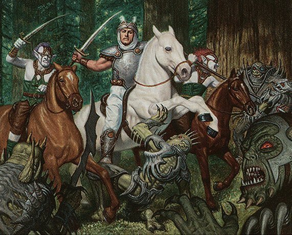 Llanowar Cavalry Crop image Wallpaper