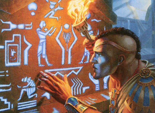 Hieroglyphic Illumination Crop image Wallpaper