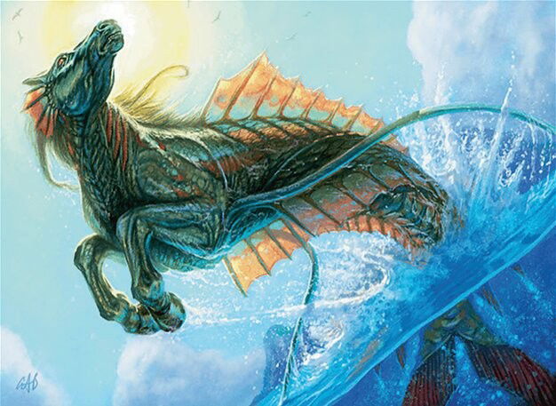 Breaching Hippocamp Crop image Wallpaper