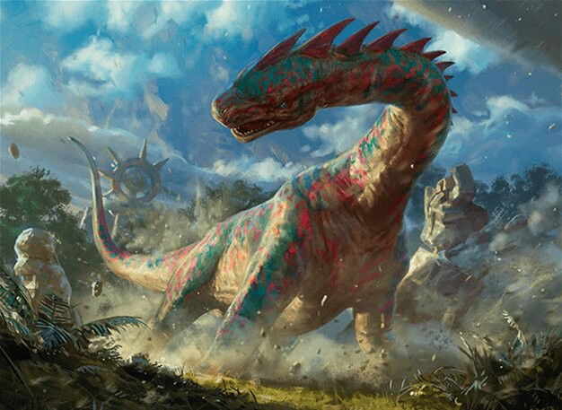 Thrashing Brontodon Crop image Wallpaper