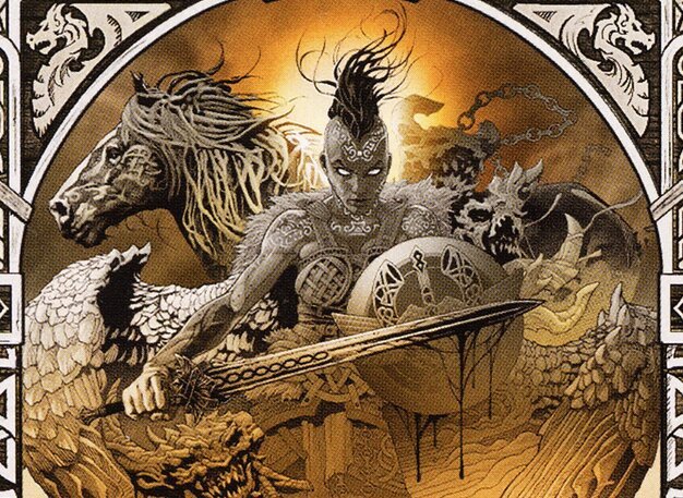Reidane, God of the Worthy // Valkmira, Protector's Shield Crop image Wallpaper