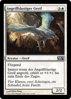 Angriffslustiger Greif