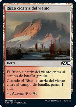 Risco cicatriz del viento