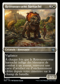 Retroussecorne harnaché