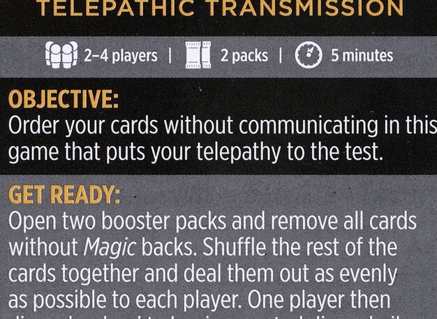 Telepathic Transmission Card // Telepathic Transmission (cont'd) Card Crop image Wallpaper