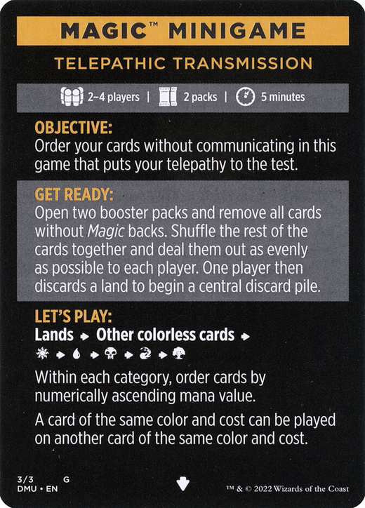 Telepathic Transmission Card // Telepathic Transmission (cont'd) Card Full hd image