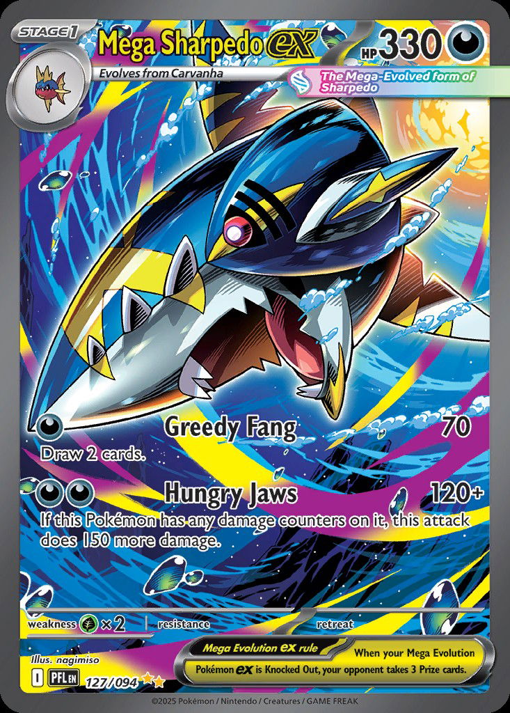 Mega Sharpedo ex PFL 127 Crop image Wallpaper