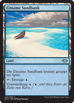 Einsame Sandbank