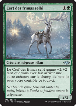 Cerf des frimas sellé